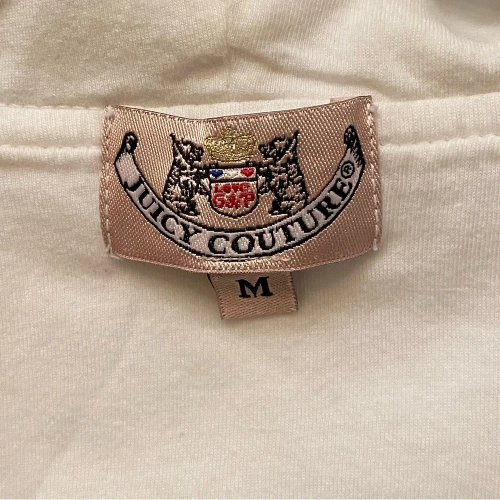 Vintage JUICY COUTURE Girls Kids White Ruffled Robe Size Medium-Missing Tie Belt